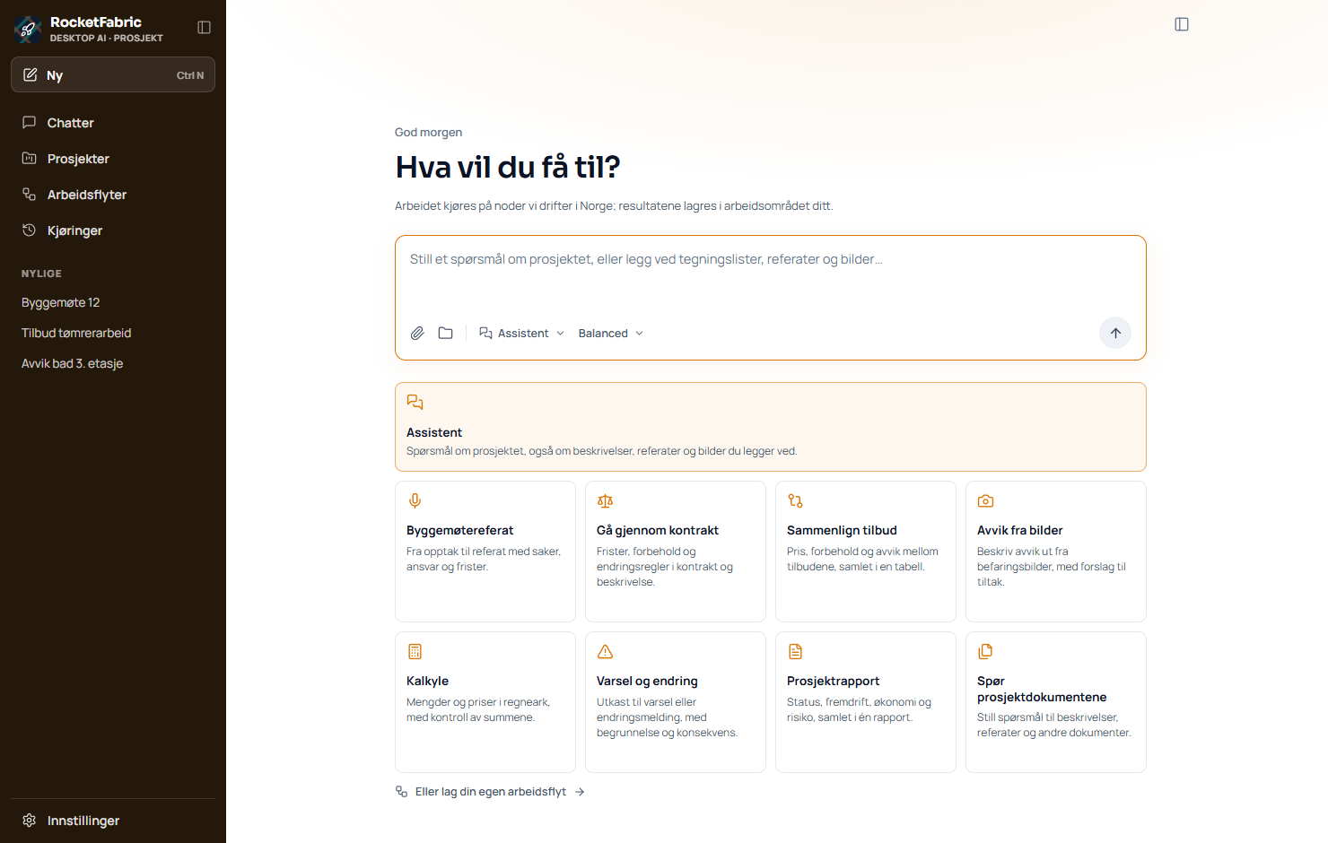 Eksempel: Desktop AI Prosjekt